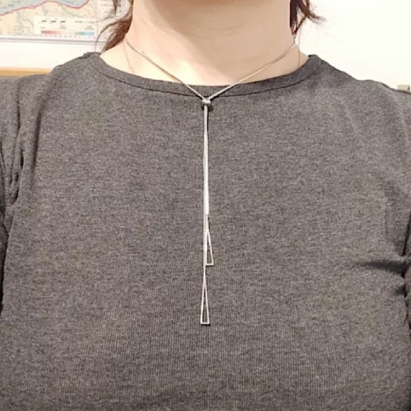 Sterling Silver Geometric Choker - Picture 4 of 7